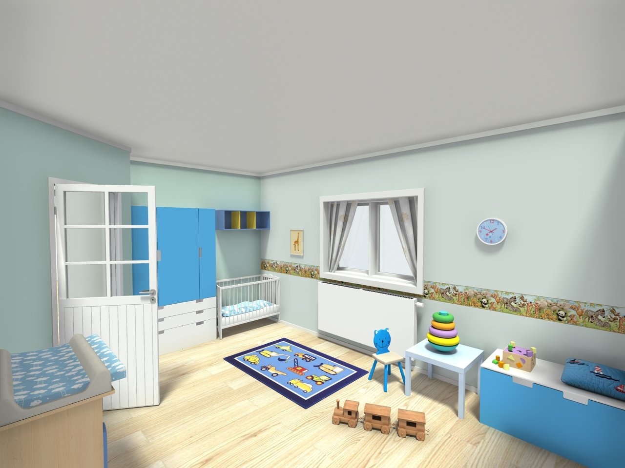 Kinderzimmer 1 - 3D